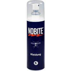 Spraydose mit Aufschrift "Nobite Kleidung" und Mückensymbol.
