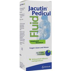 Eine Packung Jacutin Pedicul Fluid gegen Kopfläuse.