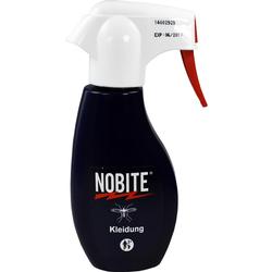 Ein schwarzer Sprühflasche mit Anti-Mücken-Spray für Kleidung.